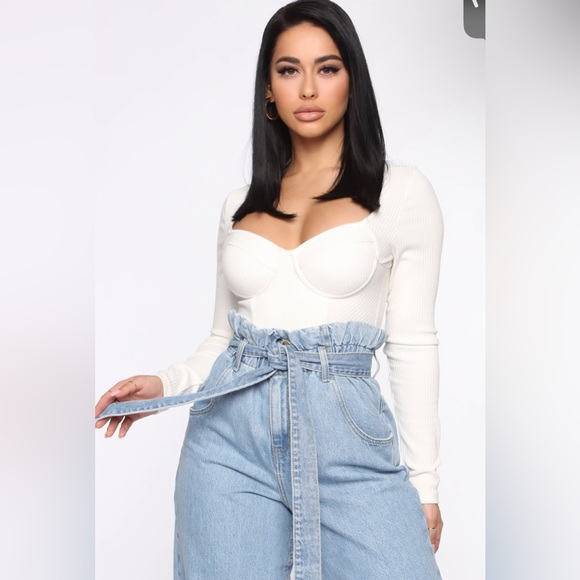 Fashion Nova white bodysuit - Picture 2 of 5